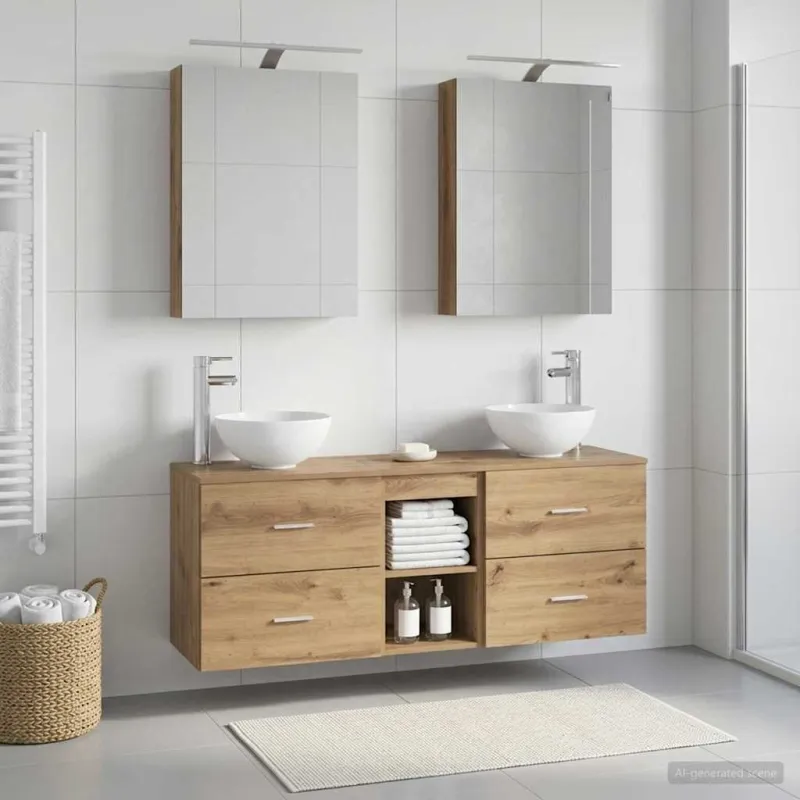 Vonios spintos komplektas 5 pcs Artisano ąžuolo
