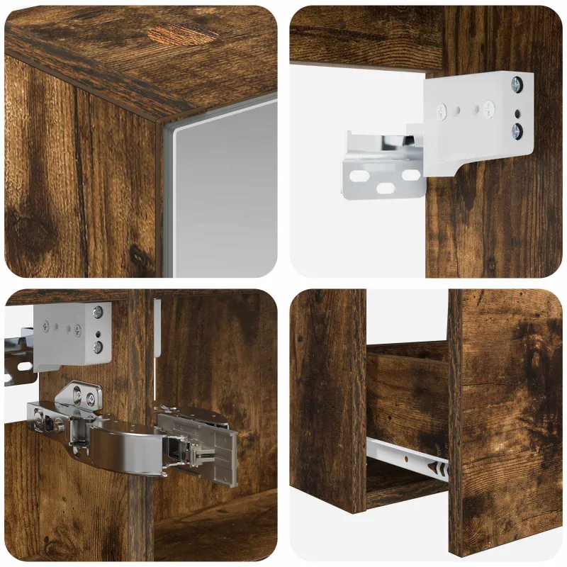Vonios spintos komplektas 5 pcs Dūminio ąžuolo
