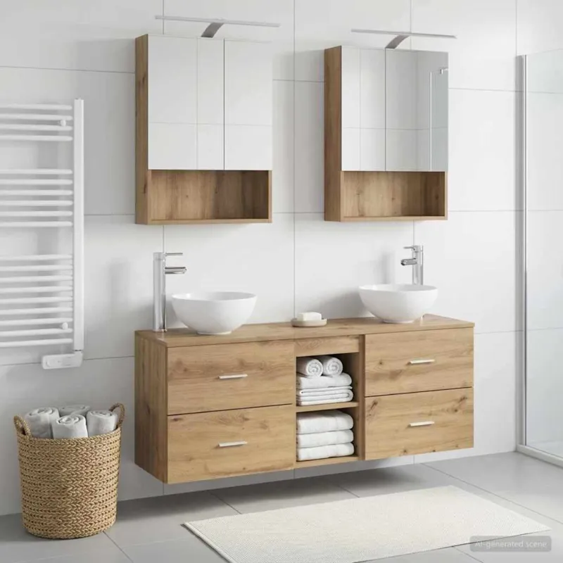 Vonios spintos komplektas 5 pcs Artisano ąžuolo