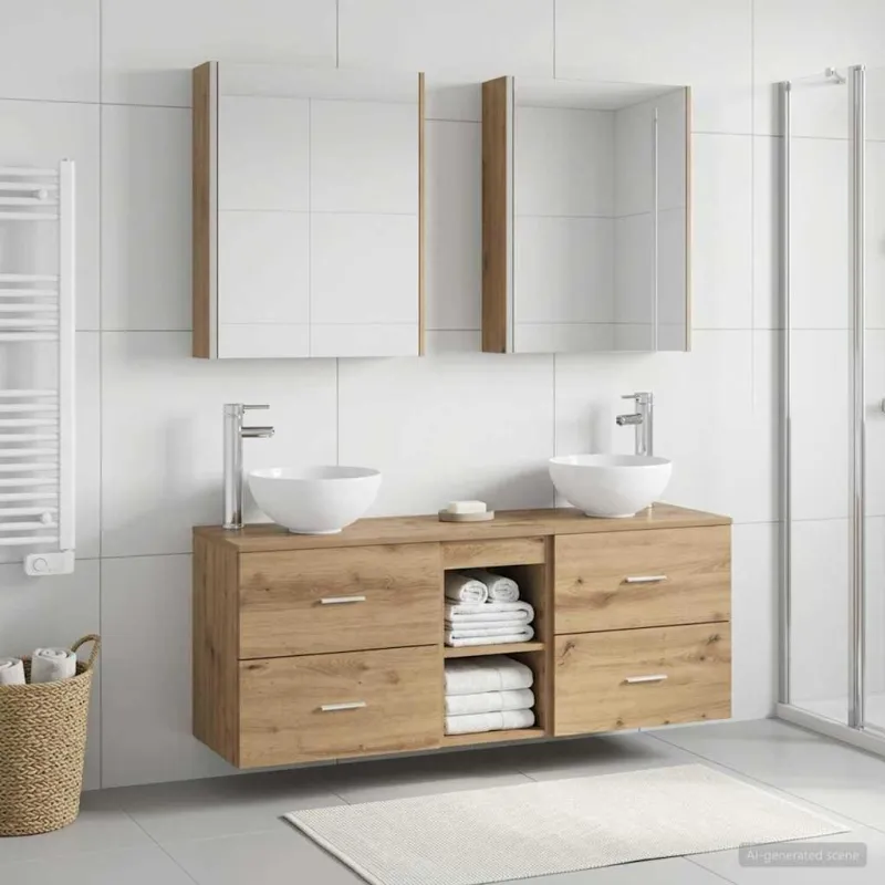 Vonios spintos komplektas 5 pcs Artisano ąžuolo