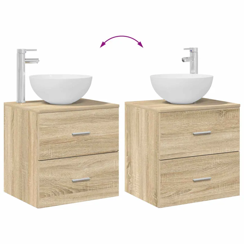 Vonios baldų rinkinys 4 pcs Sonoma ąžuolas