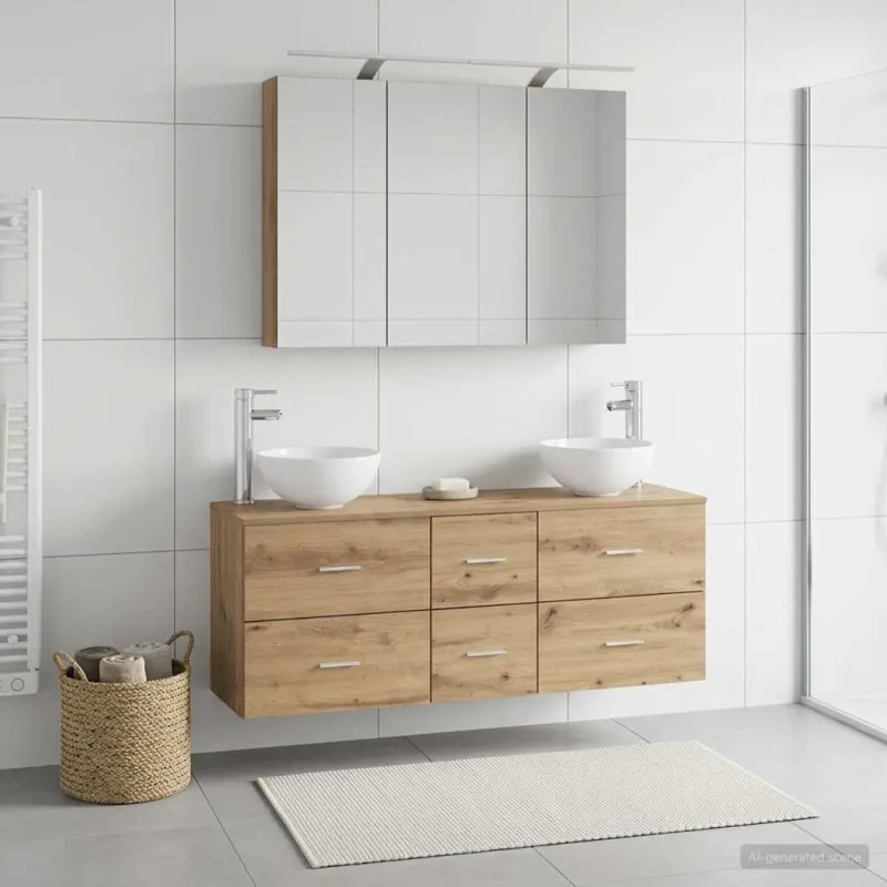 Vonios baldų rinkinys 4 pcs Artisano ąžuolo