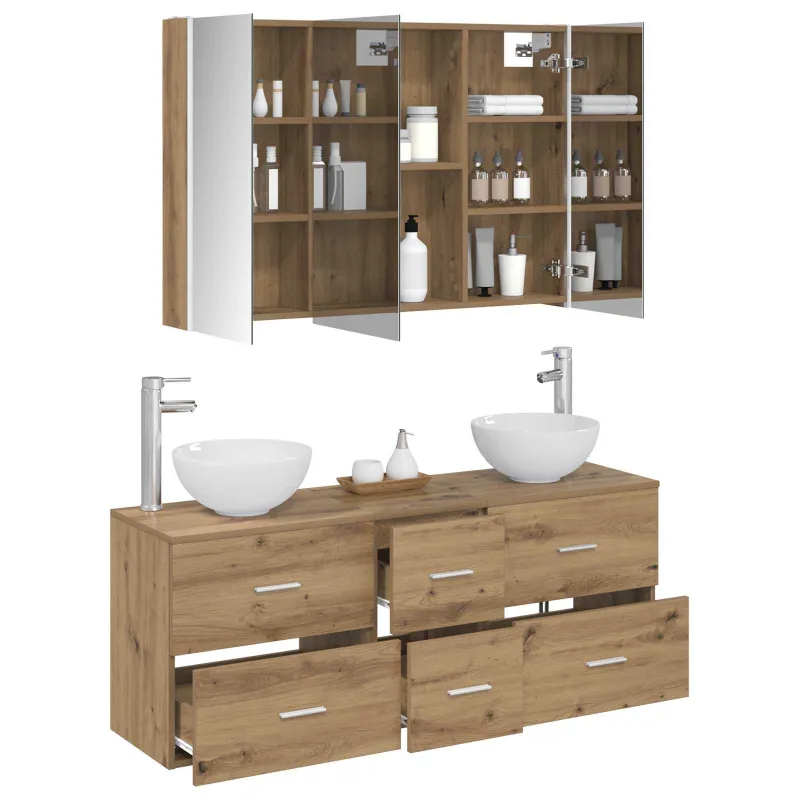 Vonios baldų rinkinys 4 pcs Artisano ąžuolo