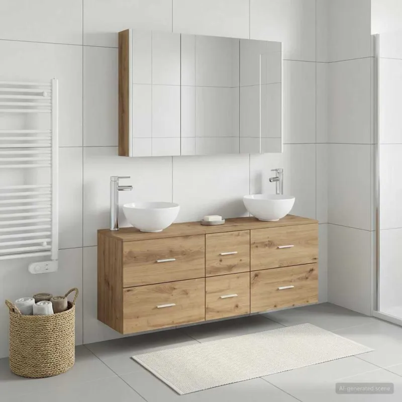 Vonios baldų rinkinys 4 pcs Artisano ąžuolo