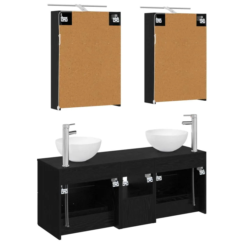 Vonios baldų rinkinys 5 pcs Juodojo ąžuolo