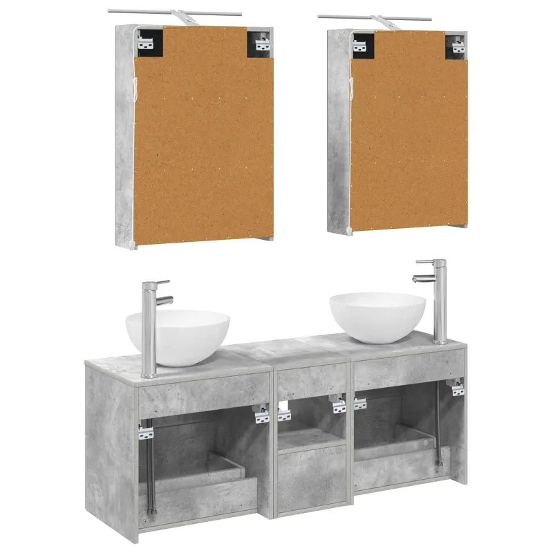 Vonios baldų rinkinys 5 pcs Betono pilka