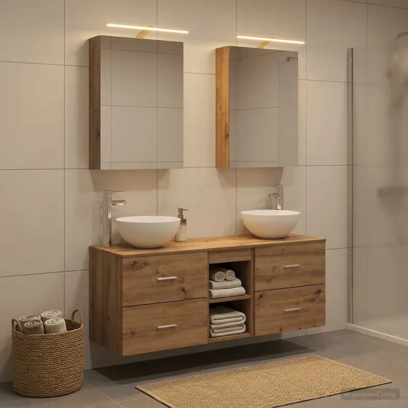Vonios baldų rinkinys 5 pcs Artisano ąžuolo