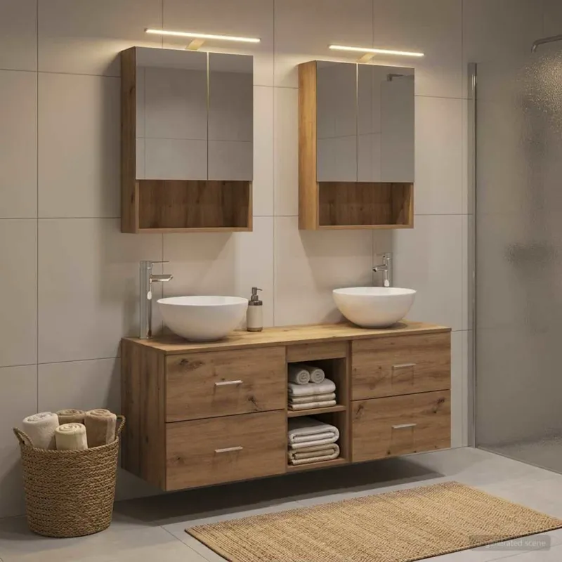 Vonios baldų rinkinys 5 pcs Artisano ąžuolo