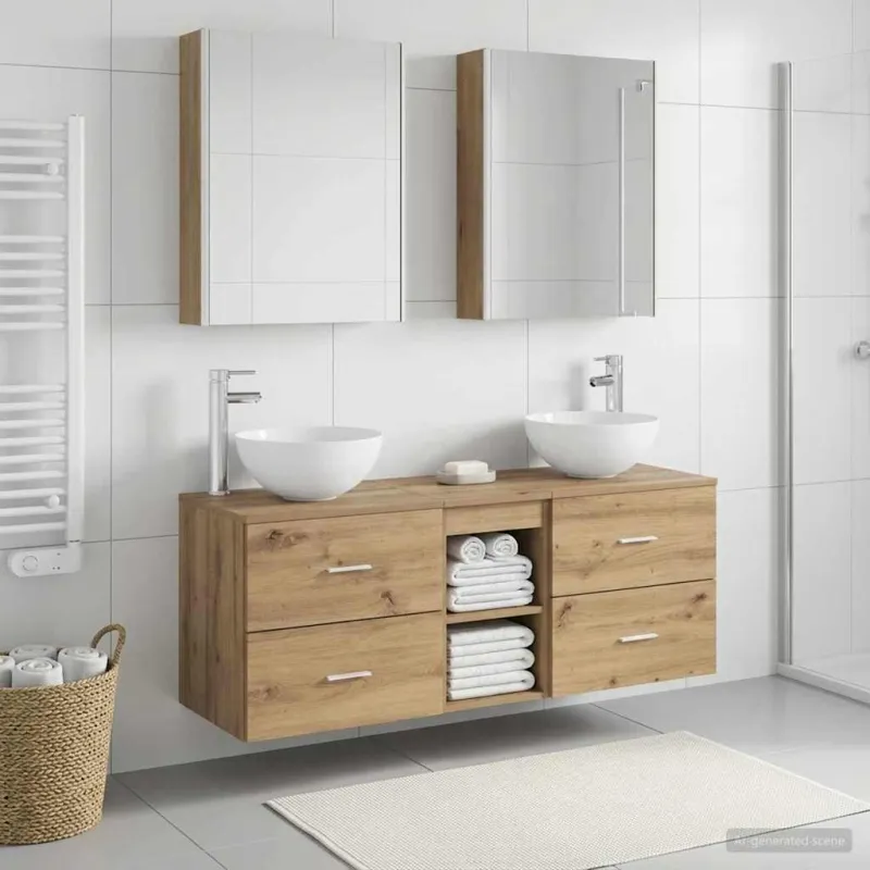 Vonios baldų rinkinys 5 pcs Artisano ąžuolo