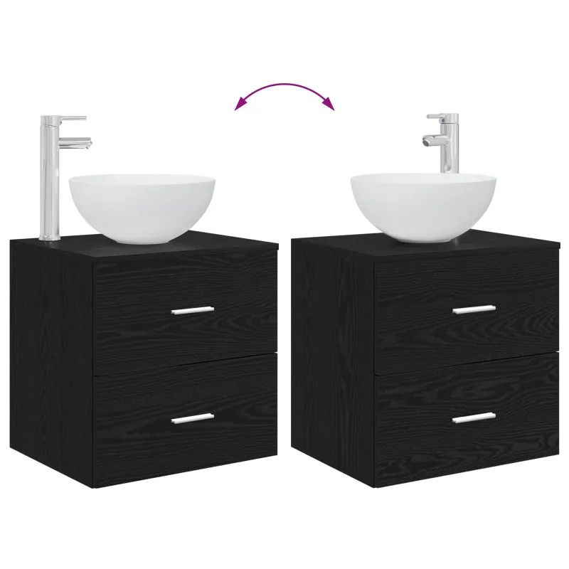 Vonios baldų rinkinys 4 pcs Juodojo ąžuolo