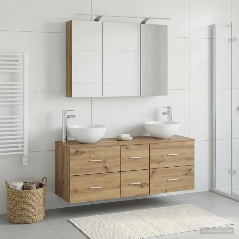 Vonios baldų rinkinys 4 pcs Artisano ąžuolo