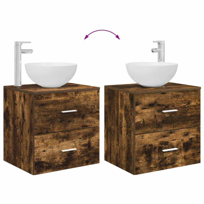 Vonios baldų rinkinys 4 pcs Dūminio ąžuolo