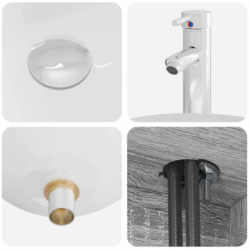 Vonios baldų rinkinys 4 pcs Pilka Sonoma