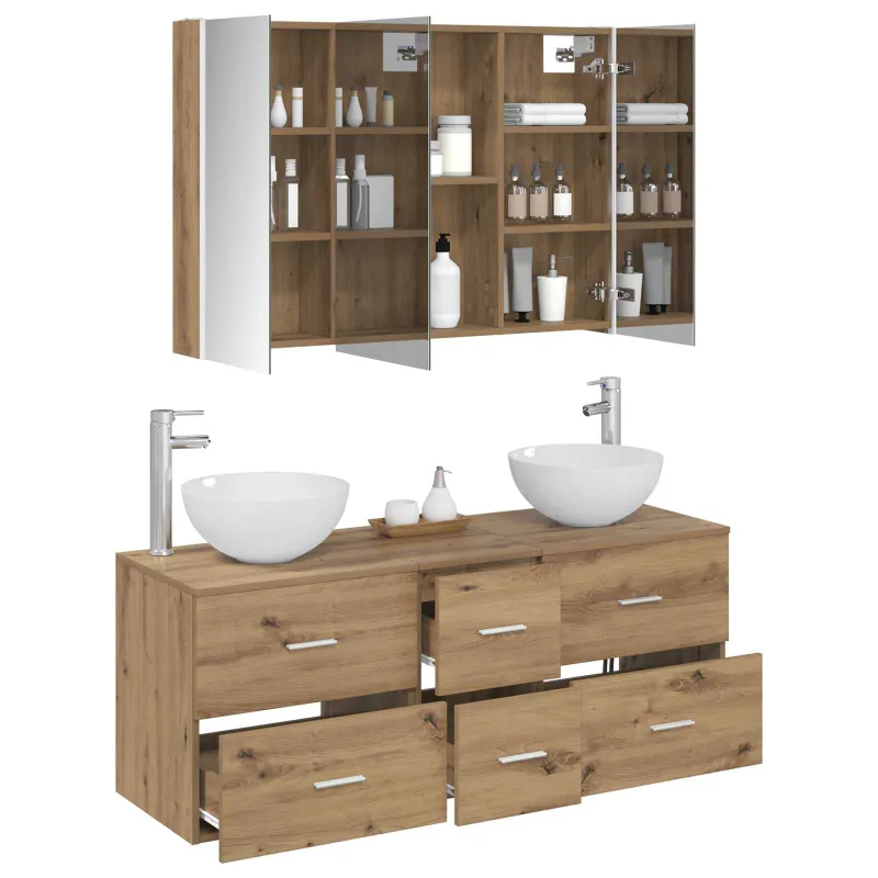 Vonios baldų rinkinys 4 pcs Artisano ąžuolo