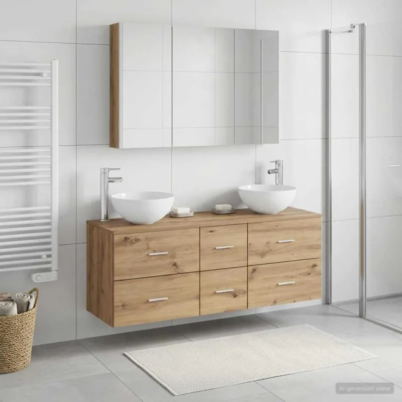 Vonios baldų rinkinys 4 pcs Artisano ąžuolo