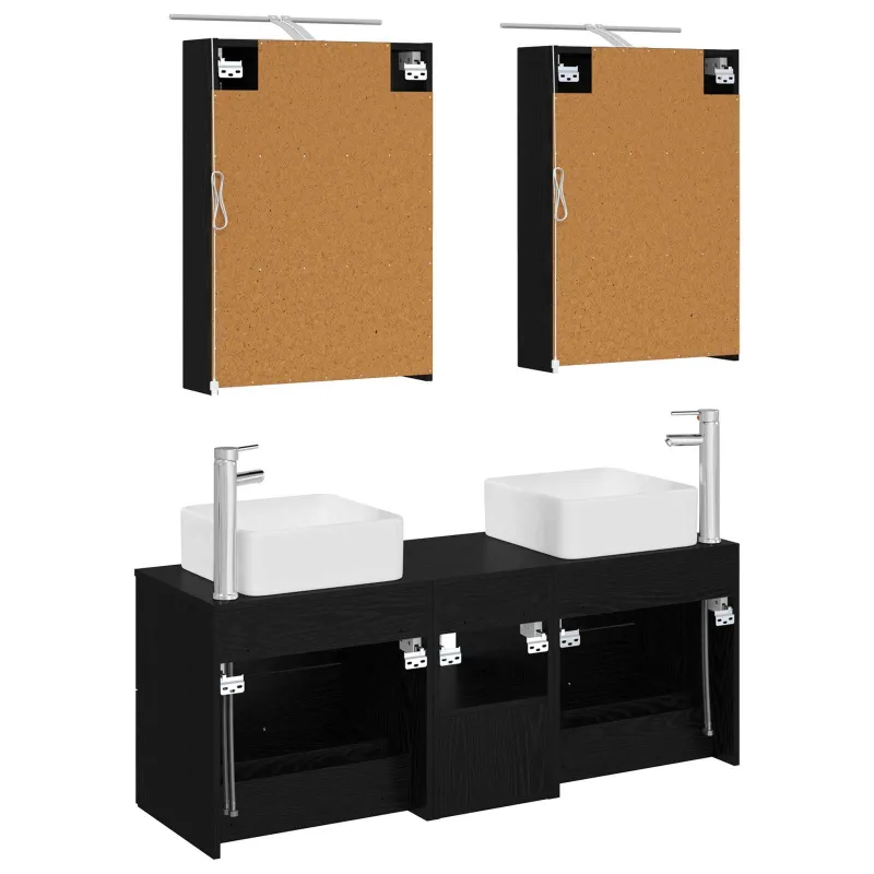 Vonios baldų rinkinys 5 pcs Juodojo ąžuolo
