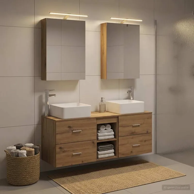 Vonios baldų rinkinys 5 pcs Artisano ąžuolo
