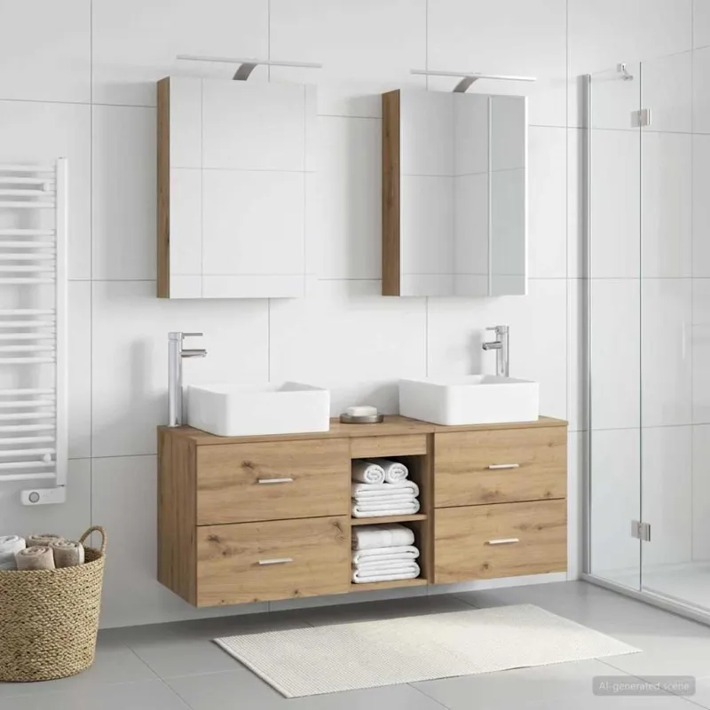 Vonios baldų rinkinys 5 pcs Artisano ąžuolo