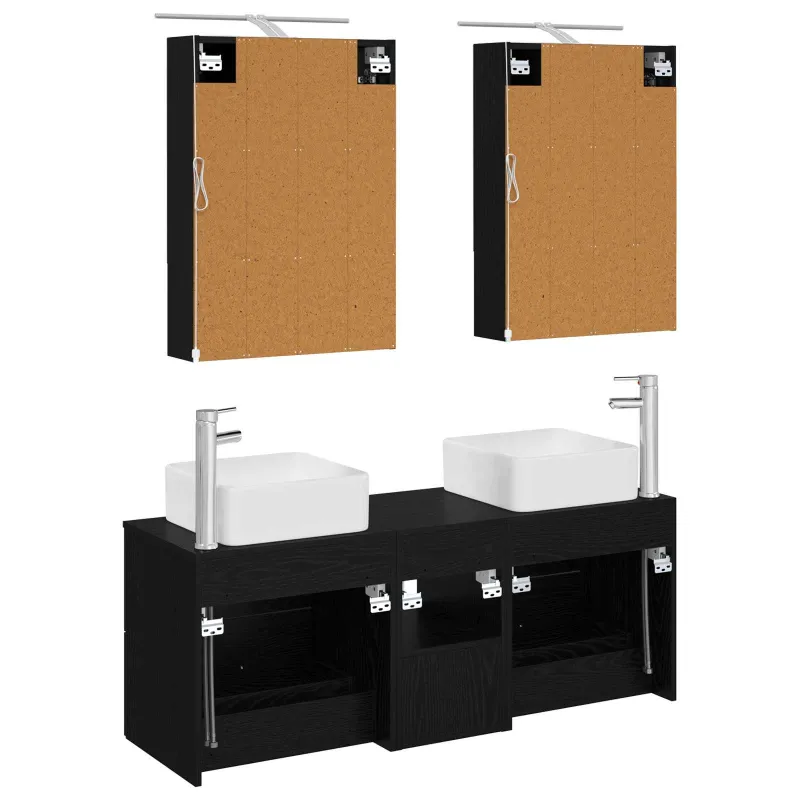Vonios baldų rinkinys 5 pcs Juodojo ąžuolo