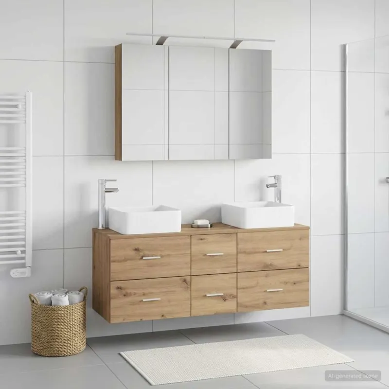 Vonios baldų rinkinys 4 pcs Artisano ąžuolo