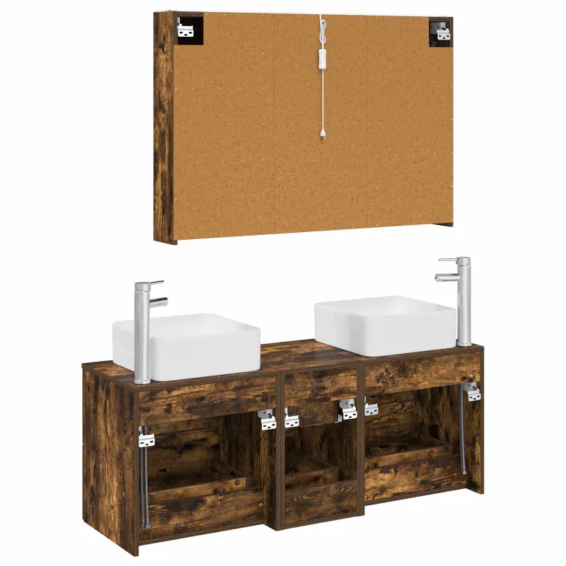 Vonios baldų rinkinys 4 pcs Dūminio ąžuolo