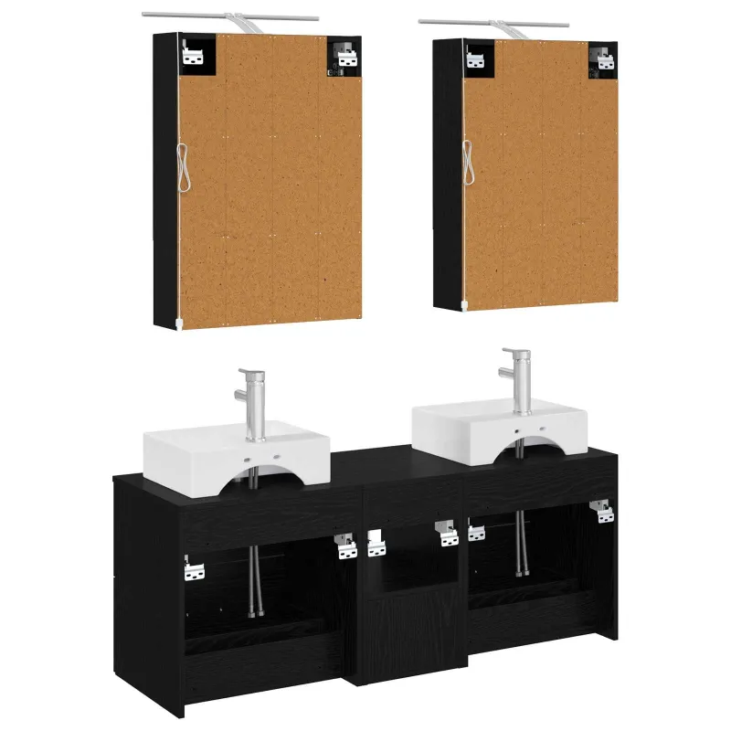 Vonios baldų rinkinys 5 pcs Juodojo ąžuolo