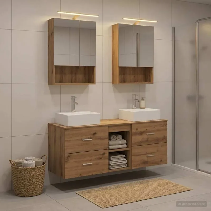 Vonios baldų rinkinys 5 pcs Artisano ąžuolo
