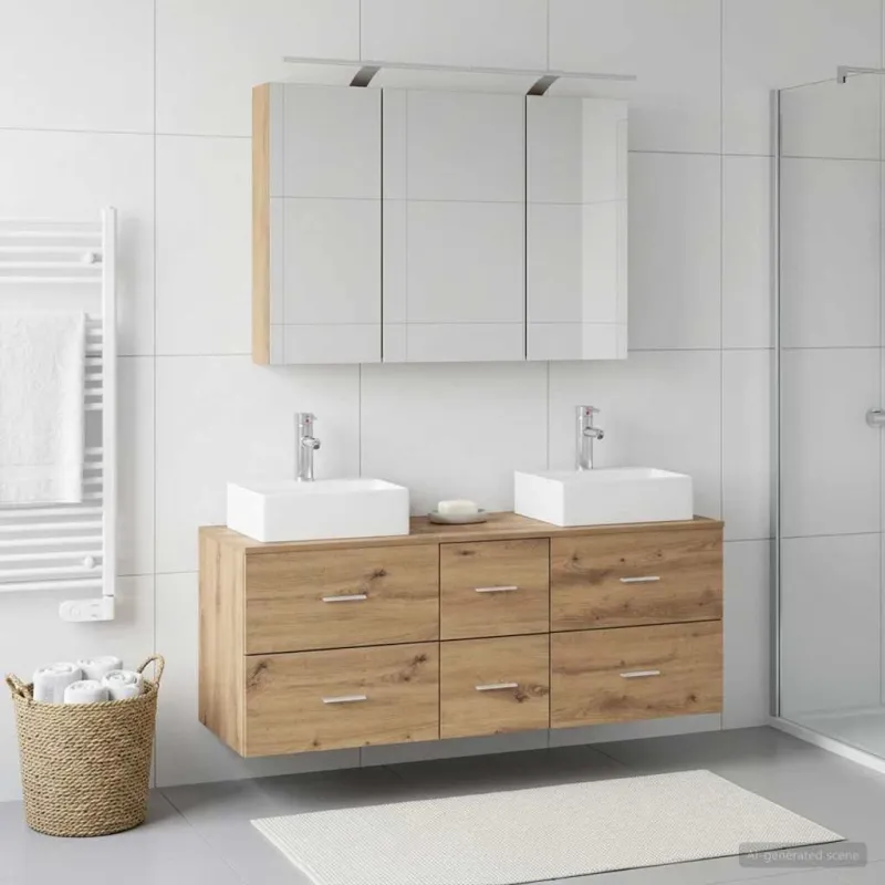 Vonios baldų rinkinys 4 pcs Artisano ąžuolo