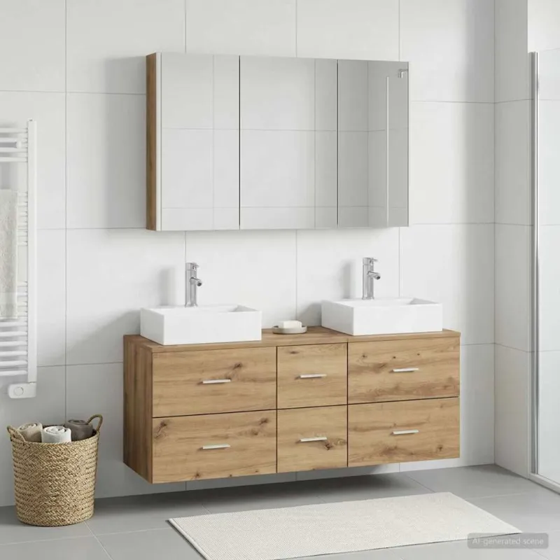Vonios baldų rinkinys 4 pcs Artisano ąžuolo