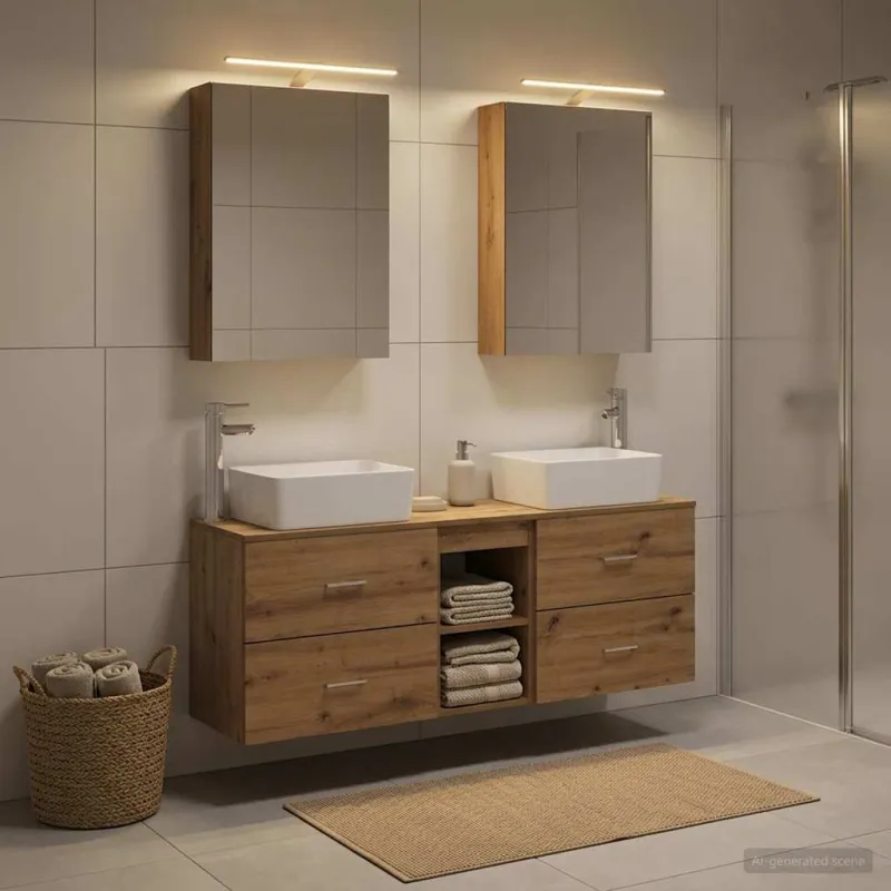 Vonios baldų rinkinys 5 pcs Artisano ąžuolo