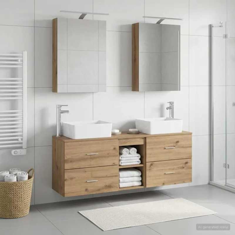 Vonios baldų rinkinys 5 pcs Artisano ąžuolo
