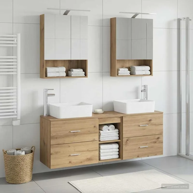 Vonios baldų rinkinys 5 pcs Artisano ąžuolo