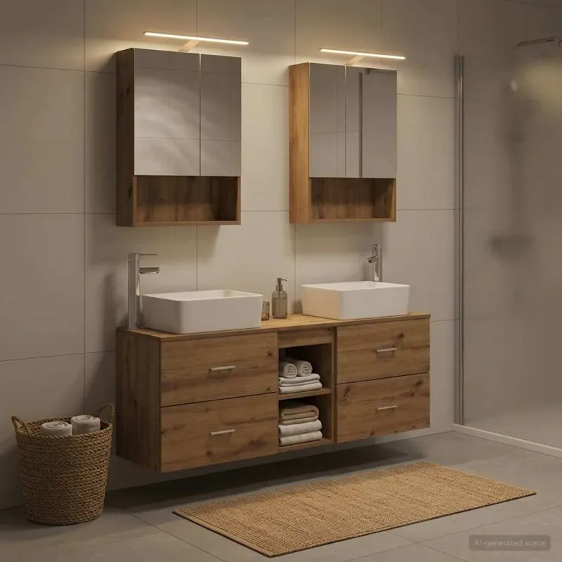 Vonios baldų rinkinys 5 pcs Artisano ąžuolo
