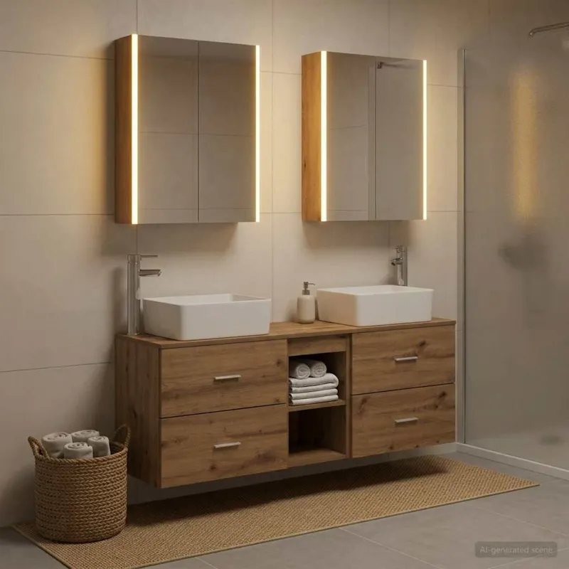 Vonios baldų rinkinys 5 pcs Artisano ąžuolo