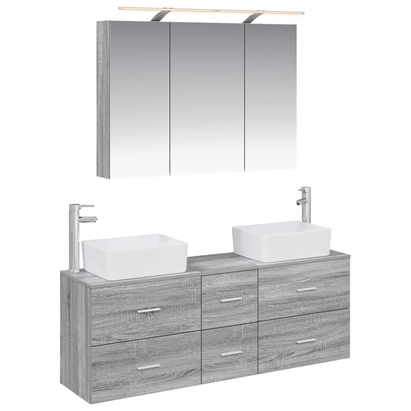 Vonios baldų rinkinys 4 pcs Pilka Sonoma