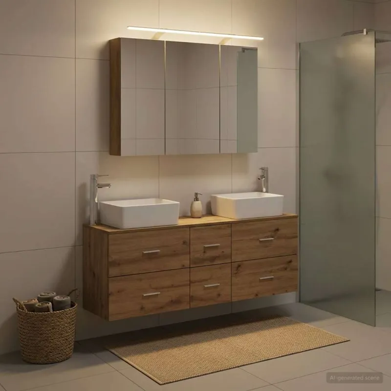 Vonios baldų rinkinys 4 pcs Artisano ąžuolo