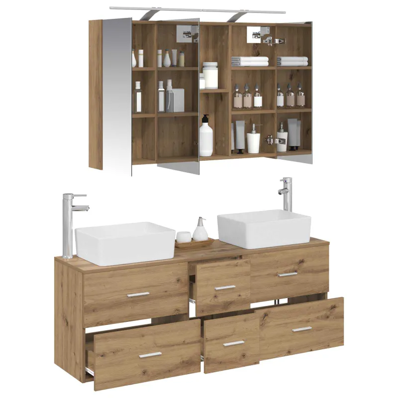 Vonios baldų rinkinys 4 pcs Artisano ąžuolo