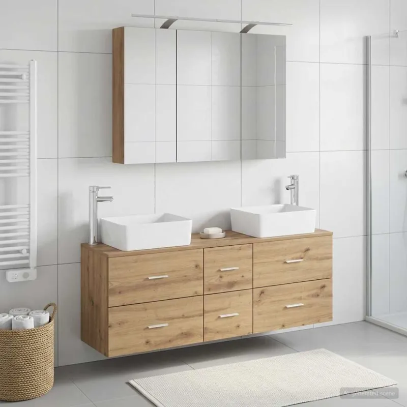 Vonios baldų rinkinys 4 pcs Artisano ąžuolo