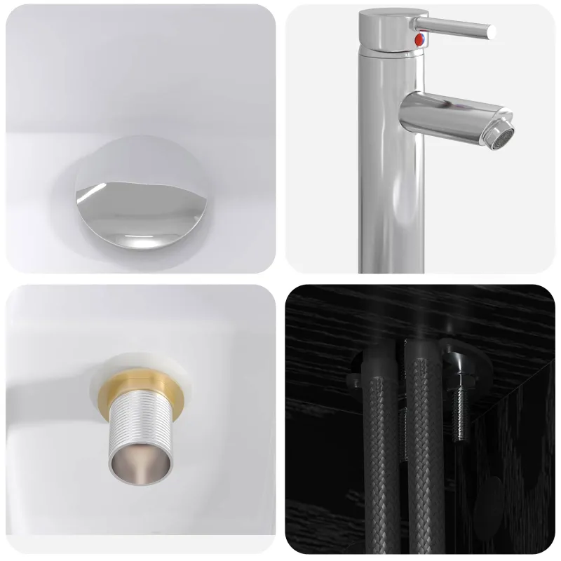 Vonios baldų rinkinys 4 pcs Juodojo ąžuolo