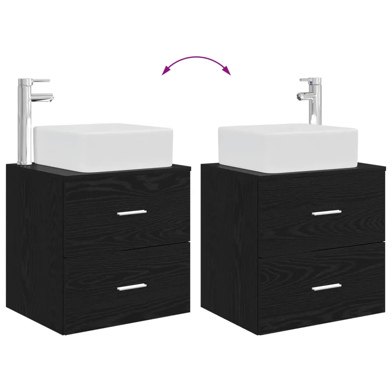 Vonios baldų rinkinys 4 pcs Juodojo ąžuolo