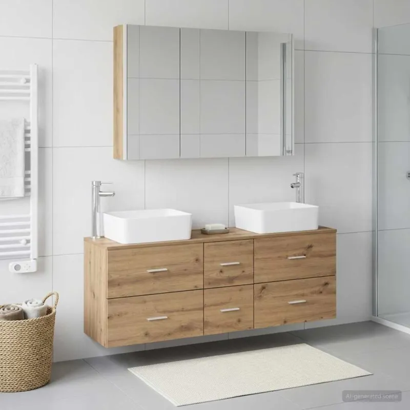 Vonios baldų rinkinys 4 pcs Artisano ąžuolo