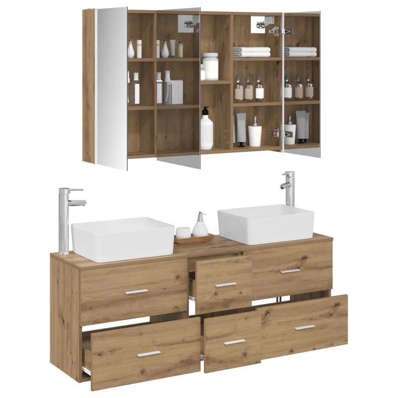 Vonios baldų rinkinys 4 pcs Artisano ąžuolo