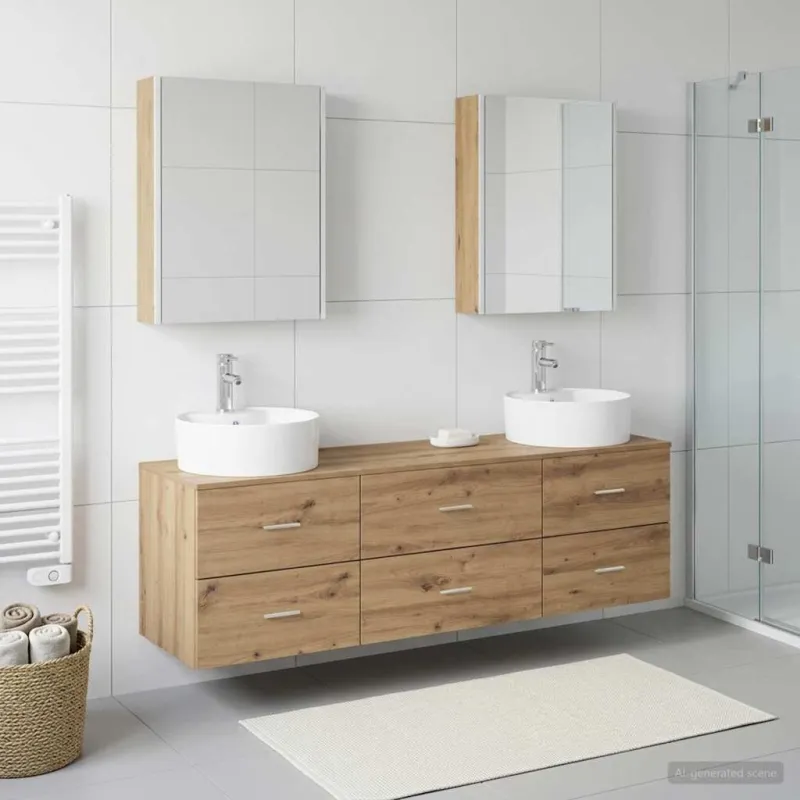 Vonios baldų rinkinys 5 pcs Artisano ąžuolo