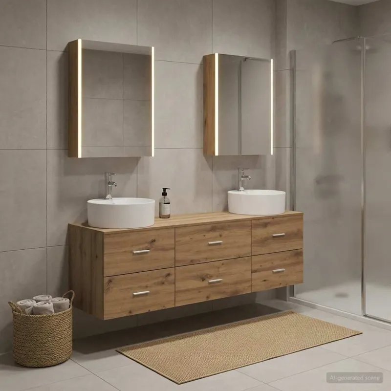Vonios baldų rinkinys 5 pcs Artisano ąžuolo