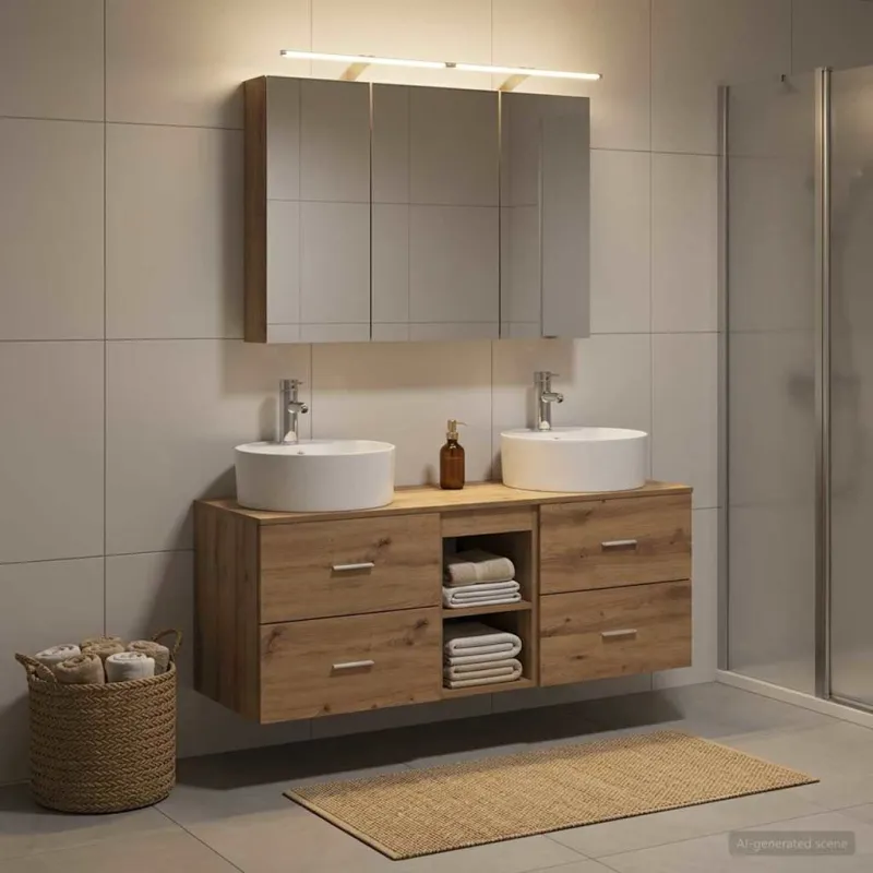 Vonios baldų rinkinys 4 pcs Artisano ąžuolo