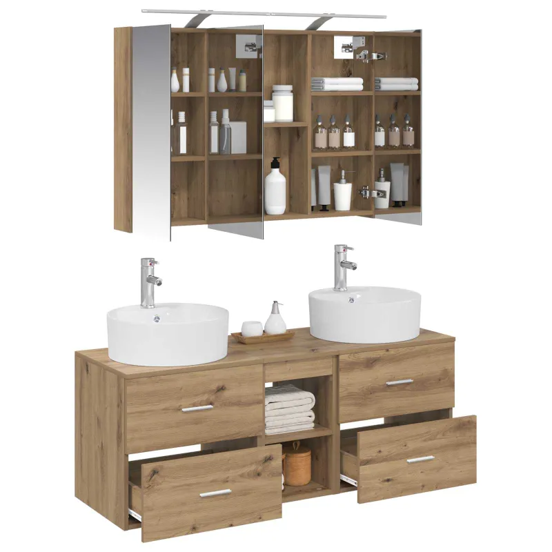 Vonios baldų rinkinys 4 pcs Artisano ąžuolo