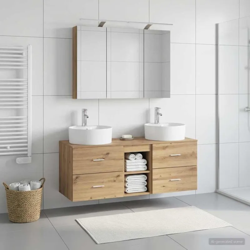 Vonios baldų rinkinys 4 pcs Artisano ąžuolo