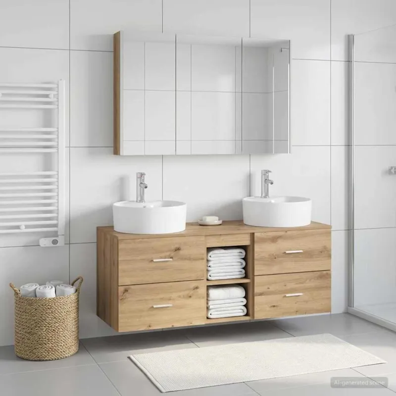 Vonios baldų rinkinys 4 pcs Artisano ąžuolo