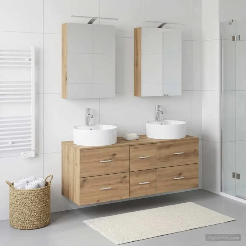 Vonios baldų rinkinys 5 pcs Artisano ąžuolo