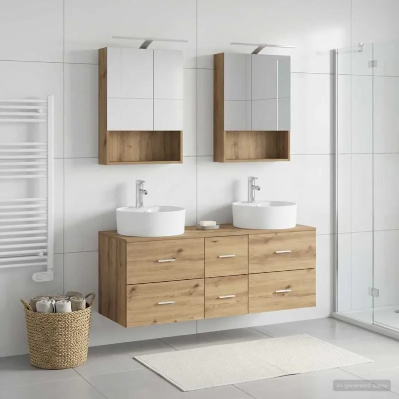 Vonios baldų rinkinys 5 pcs Artisano ąžuolo